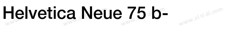 Helvetica Neue 75 b字体转换